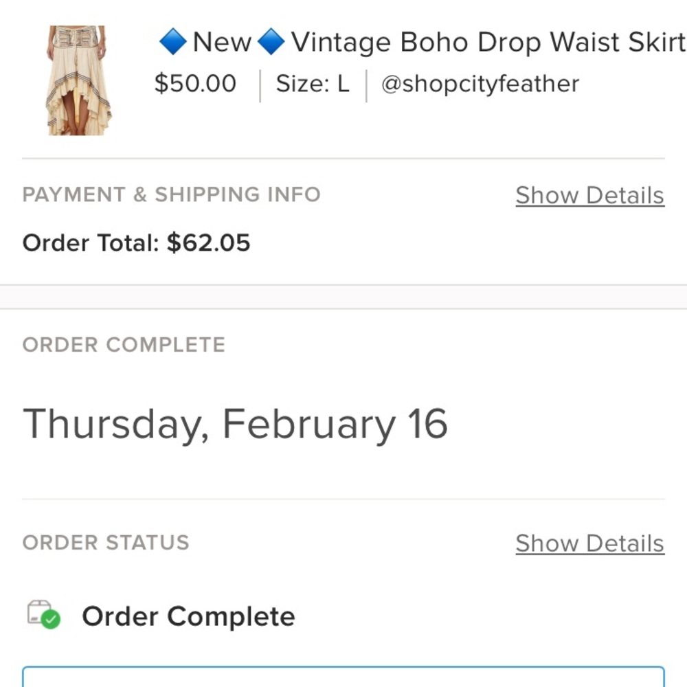🔹New🔹Vintage Boho Drop Waist Skirt - Picture 7 of 7